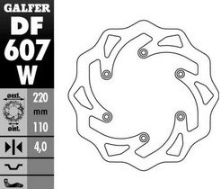 Тормозной диск GALFER плавающий задний KTM SX/EXC/LC4 DF607W