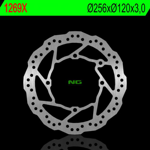 Гальмівний диск NG передній SHERCO 125/250/300/450 14-18 (256X120X3,0MM) (4X10,5MM) NG1269X
