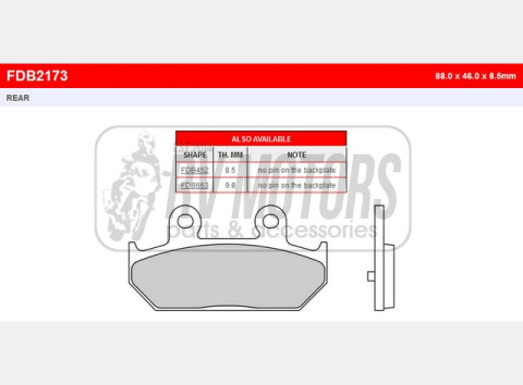 Тормозные колодки FERODO FDB2173ST