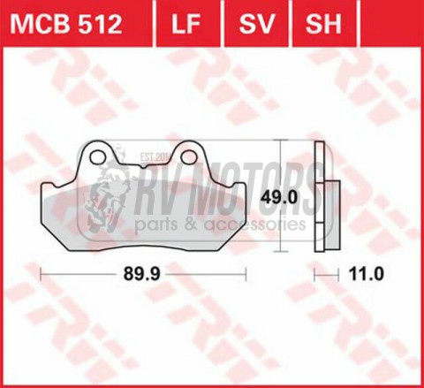 Тормозные колодки TRW LUCAS MCB512