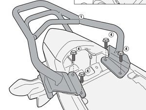 Крепления кофра KAPPA (без площадки) Honda CB500F (13-15) CBR 500R (13-15) KR1119