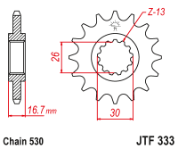 Приводная звезда JT JTF333.15 (PBR 347)