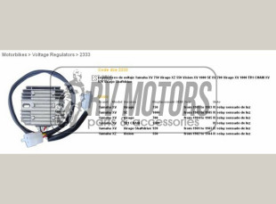 Регулятор напряжения YAMAHA XV 750/920 '81-'83, XV 1000 '83-'85, TR1, XZ 550 DZE ELEKTRYKA 2333-01