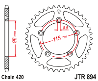 Приводная звезда JT JTR894.48 (PBR 4552)