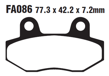 Тормозные колодки EBC FA086HH