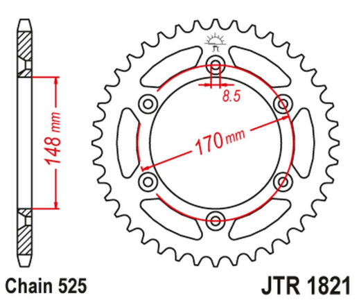 Приводная звезда SUZUKI DR 800 BIG '94' JT JTR1821.47