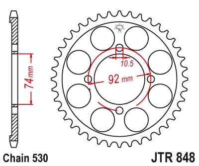 Приводная звезда JT JTR848.39 (PBR 848) 