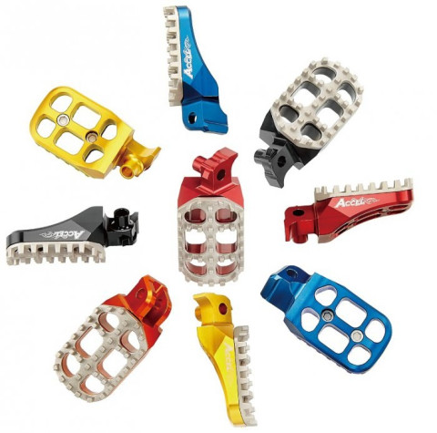 Подножки KTM SX/SXF/EXC/EXCF '02-'15 ACCEL AFP501BK чёрные