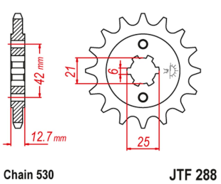 Приводная звезда HONDA CB 500 FOUR '72-'77, CB 550F/K '75-'80 JT JTF288.16