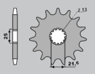 Приводная звезда SUZUKI GSX 1100F '90-'96, GSX-R 1100 '89-'00, RF 900RR '94-'00 JR 42916JRS (JTF440.16)