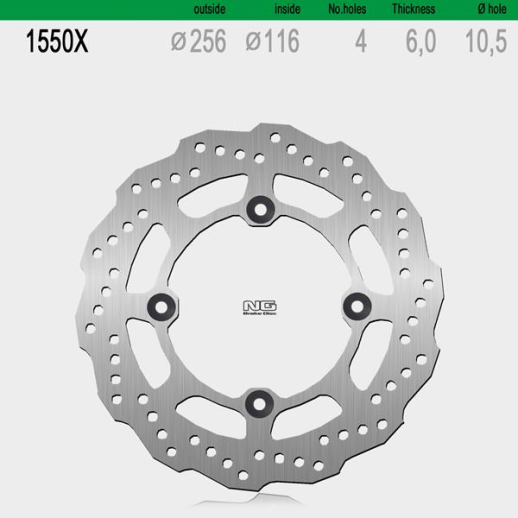 Гальмівний диск HONDA CRF 1000L AFRICA TWIN 15-18 (256X116X6,0MM) (4X10,5MM) NG 1550X