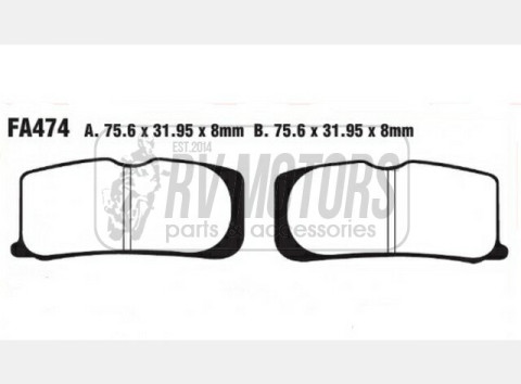 Тормозные колодки EBC FA474V