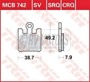 Тормозные колодки TRW LUCAS MCB742SV