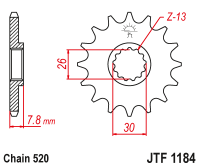 Приводная звезда JT JTF1184.18 (PBR 2328)