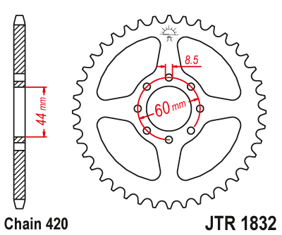 Привідна зірка CHT 832.42 (JTR 1832.42)