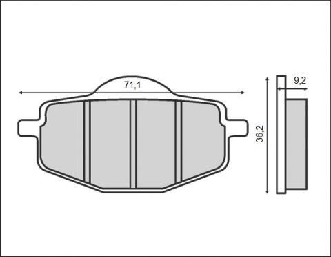 Тормозные колодки BRENTA FT 3085 (FA101)