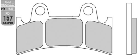Тормозные колодки GALFER FD157G1651 (FA190)