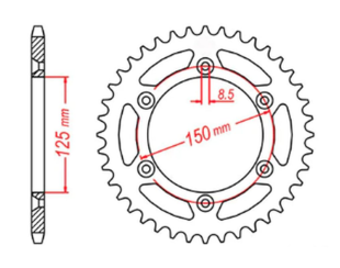 Приводная звезда KTM SX/EXC MTX 11-KM1-40 (JTR897.40)