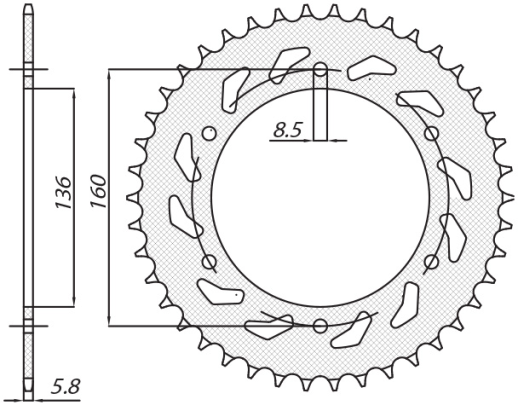 Привідна зірка SUNSTAR 1-3637 47 (JTR 5.47)