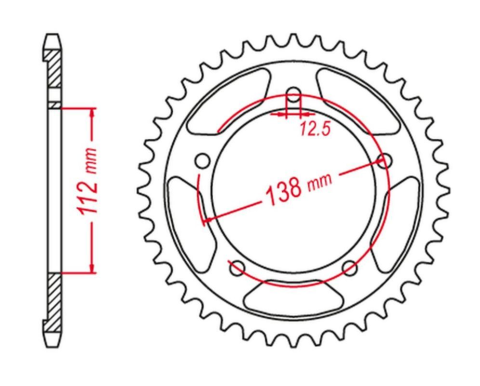 Приводная звезда HONDA CBR 600F '99-'00 GROSSKOPF 435744G (JTR1304.44)
