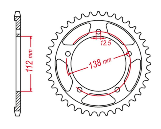 Приводная звезда HONDA CBR 600F '99-'00 GROSSKOPF 435744G (JTR1304.44)