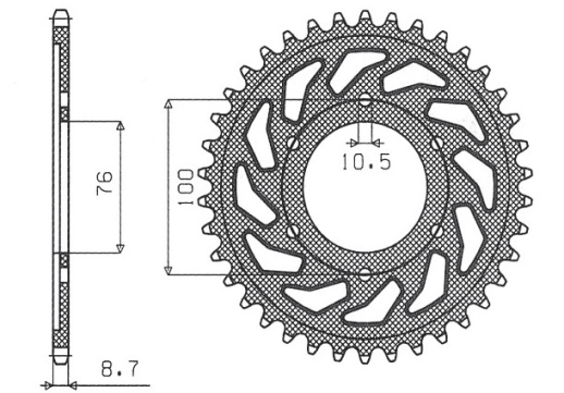 Привідна зірка SUNSTAR 1-5226 45 (JTR 816.45)