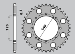 Приводная звезда KAWASAKI KLR 650 / KLX 650 JR 51114JR (JTF509.14)