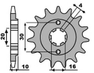 Приводная звезда CAGIVA 125 MITO/FRECCIA CHT 72013K (JTF711.13)