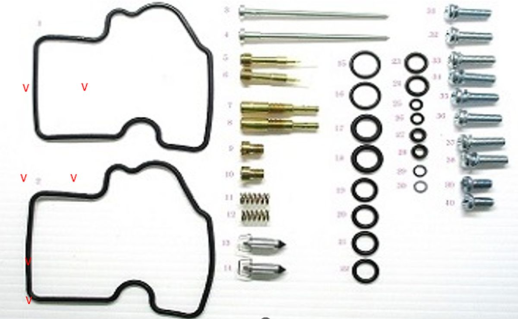 Ремкомплект карбюратора KAWASAKI KVF 650 BRUT FORCE '05-'13, KVF 650 PRAIRIE '02-'03 BEARING WORX CK50575 (26-1219)
