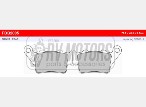 Тормозные колодки FERODO FDB2005P