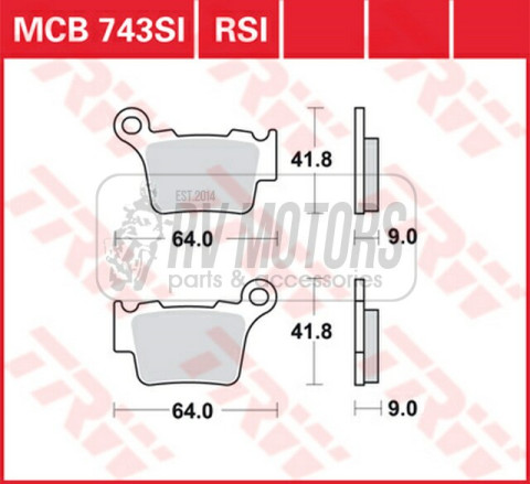 Тормозные колодки TRW LUCAS MCB743SI