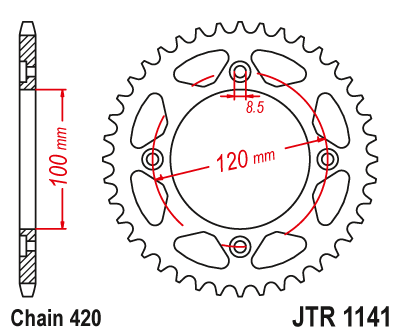 Приводная звезда JT JTR1141.60 (PBR 1141)