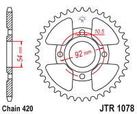 Приводная звезда JT JTR1078.47 (PBR 4570)