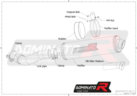 Прямоток DOMINATOR BMW R1200GS 2010 - 2012 овальный