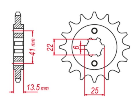 Приводная звезда HONDA XL 400 V '88-'91, XL 600 V TRANSALP 87-88 GROSSKOPF 29315G (JTF293.15)