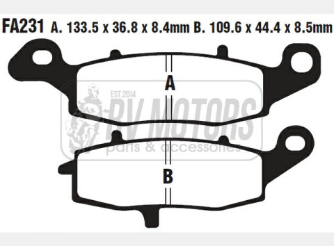 Тормозные колодки EBC FA231