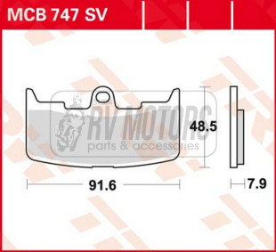 Тормозные колодки TRW LUCAS MCB747SV