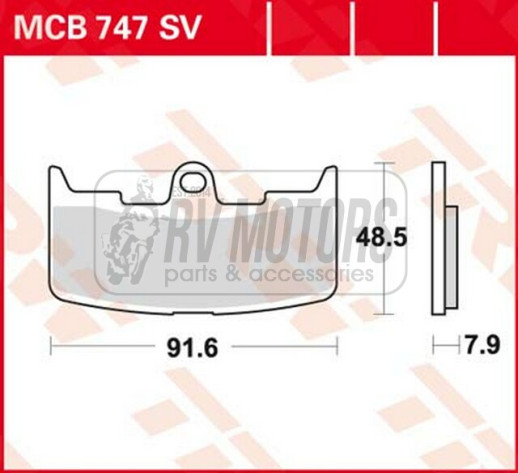 Колодки гальмівні TRW LUCAS MCB747SV