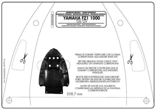 Адаптер для встановлення бічних кріплень кофра Kappa KLX359 без центрального стелажу 365KIT
