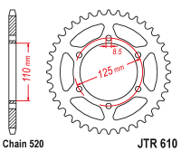 Приводная звезда JT JTR610.51 (PBR 1514)