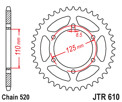 Приводная звезда JT JTR610.51 (PBR 1514)