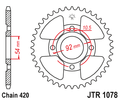 Привідна зірка JT JTR1078.60 (PBR 4570)