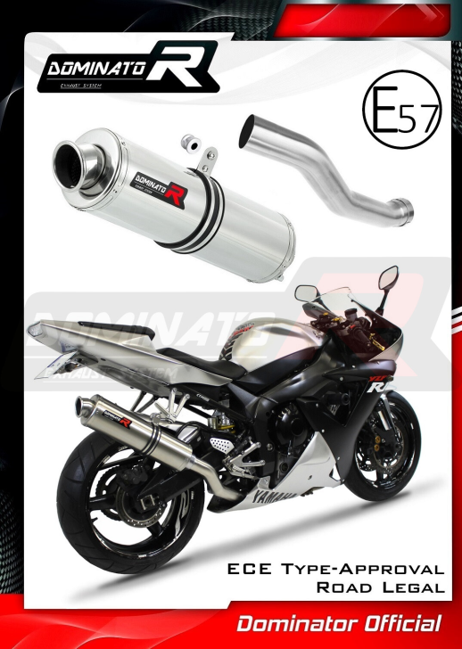 Прямоток DOMINATOR YAMAHA YZF R1 1000 RN09 2002 - 2003 круглий