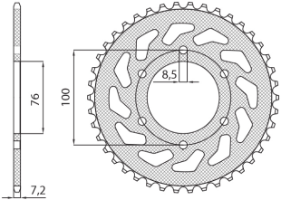Приводная звезда SUNSTAR 1-2221 48 (JTR 1844.48)