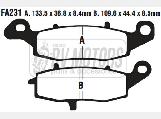 Гальмівні колодки EBC FA231HH