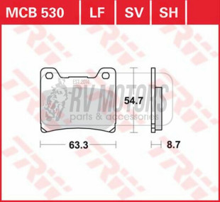 Тормозные колодки TRW LUCAS MCB530SH