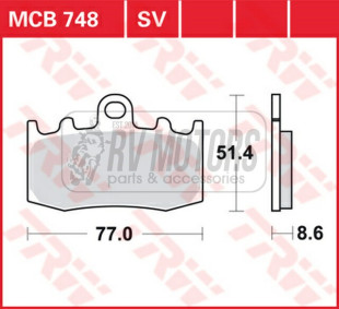 Тормозные колодки TRW LUCAS MCB748