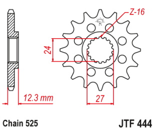 Приводная звезда JT JTF444.16 (PBR 2309)