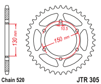 Приводная звезда JT JTR305.42 (PBR 236)