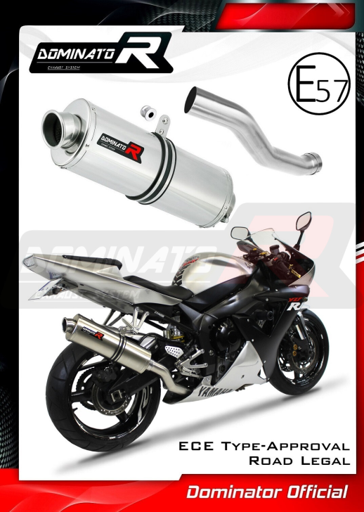 Прямоток DOMINATOR YAMAHA YZF R1 1000 RN09 2002 - 2003 овальний